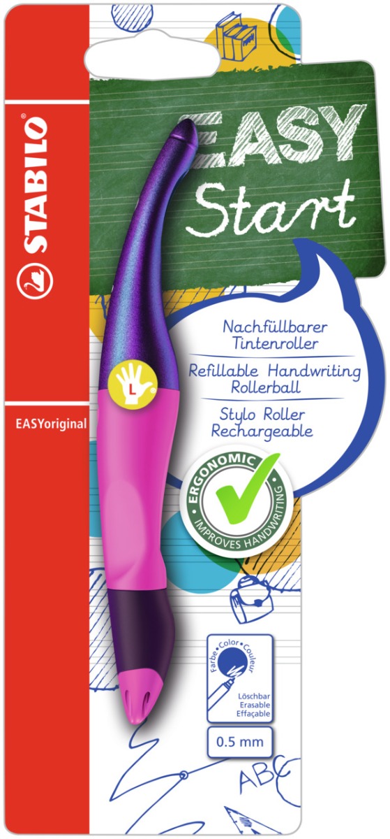 STABILO EASYoriginal - ergonomische rollerball - linkshandig - holograph edition - magenta