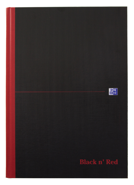 Notitieboek Oxford Black n‘ Red A4 96vel ruit 5mm