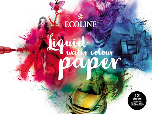 Ecoline Papierblok, 24 x 32 cm, 290 g/m2, 12 Vellen