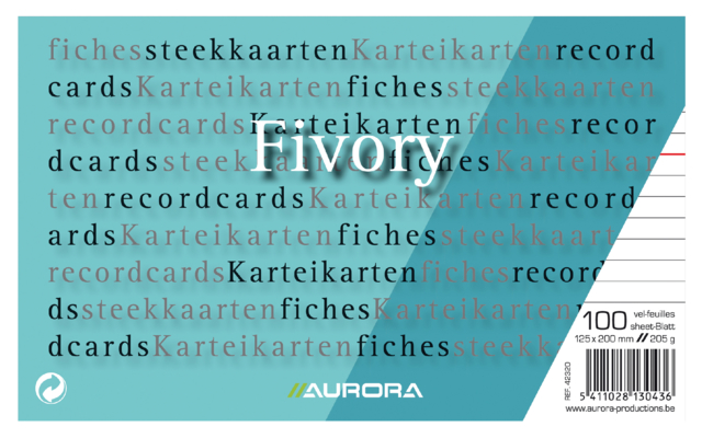 Systeemkaarten 125x200mm; wit 100 stuks