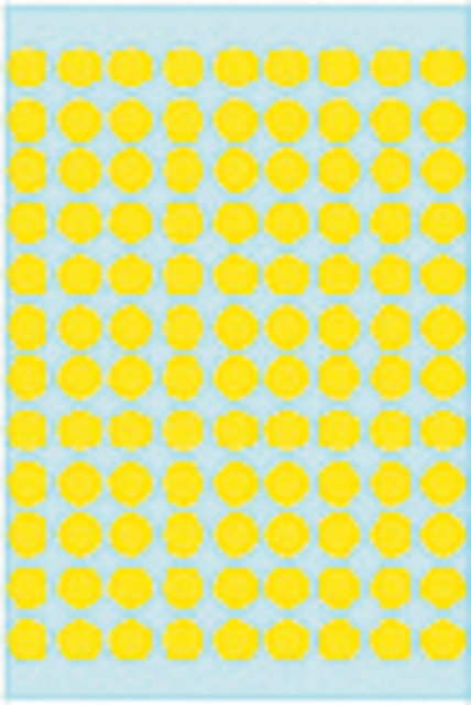 Etiket HERMA 1834 rond 8mm fluor geel 540stuks