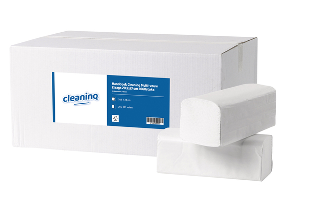 Handdoek Cleaninq Multi-vouw 2laags 20,5x24cm 3060