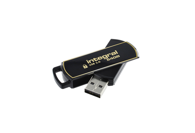 Usb-Stick Integral 3.0 Secure 360 64gb Zwart