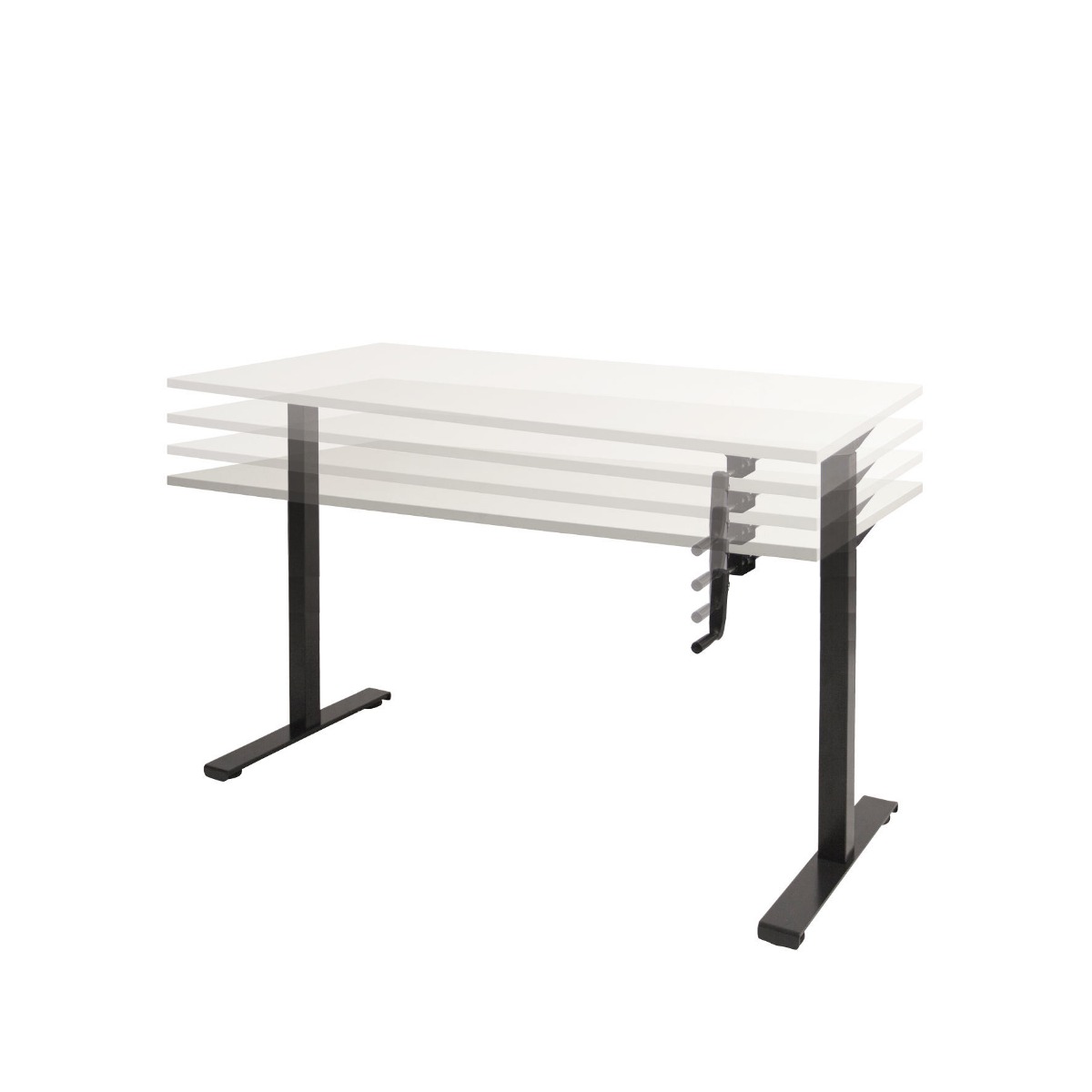 Bureau Dextro Basic, zit/sta, slinger verstelbaar 70-116cm