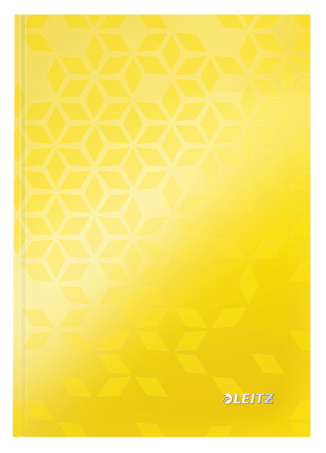 Notitieboek Leitz Wow A5 160blz 90gr Lijn Geel