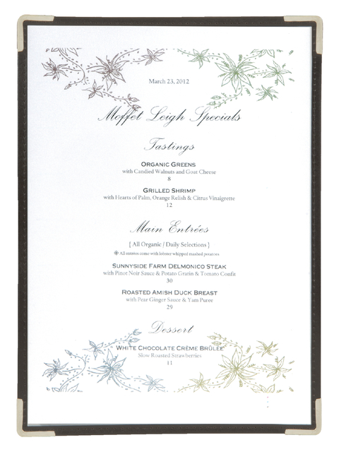 Menukaart Securit A4 1 Delig Pagina 2 Transparant