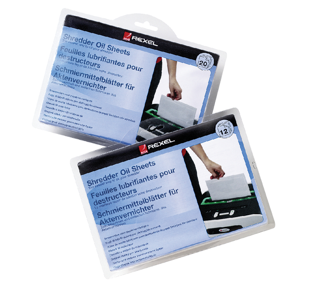 Olie Sheets Papiervernietiger Rexel pk à 20 vel