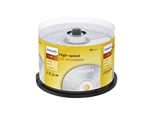Cd-R Philips 80min 700mb 52x Sp (50)