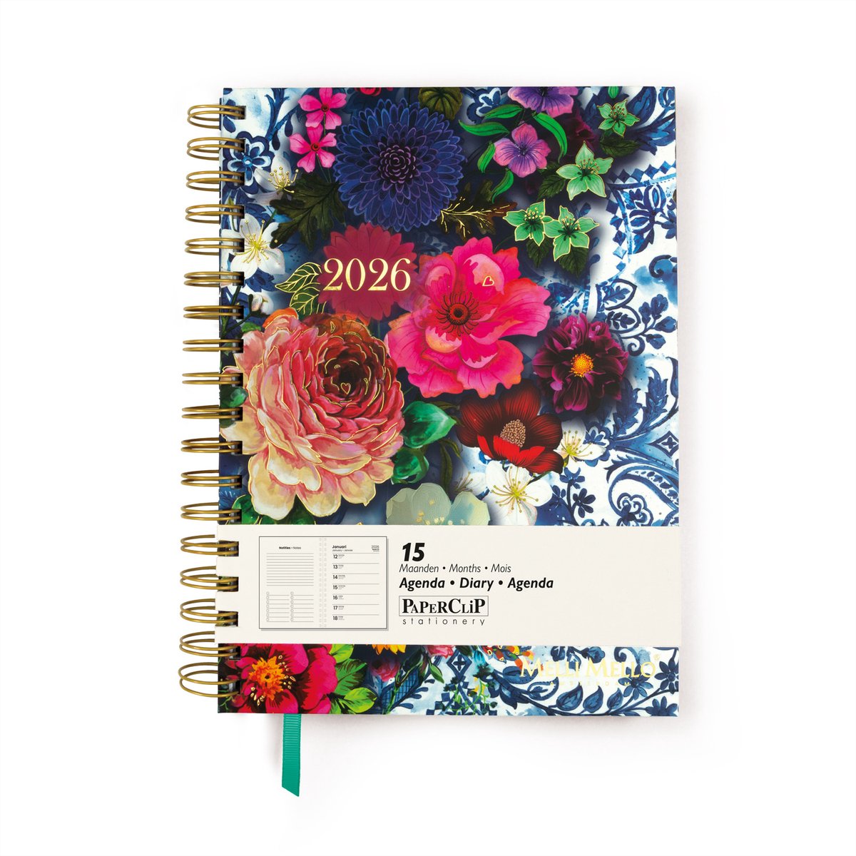 Bureau agenda 2026 spiraal MELLI MELLO Royal Bloom