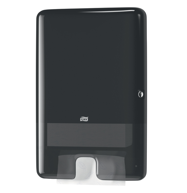 Handdoekdispenser Tork H2 Multifold Zwart 552008