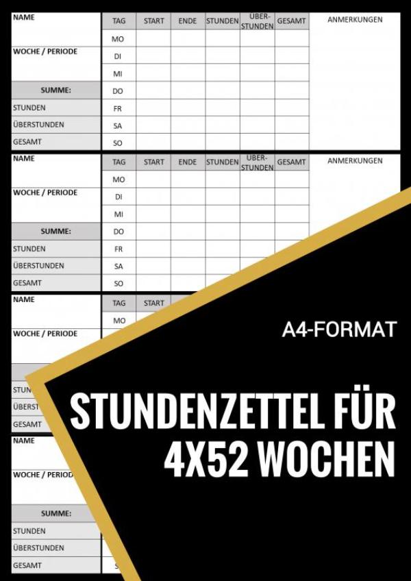 Stundenzettel für 200+ Wochen