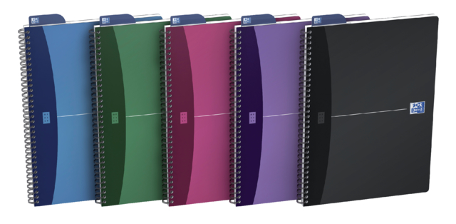 Spiraalblok Oxford Urban Mix A4 90vel gelineerd assorti