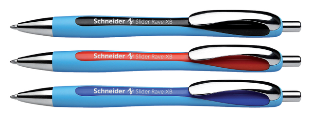 Balpen Schneider Slider Rave (132502) blauw-rood