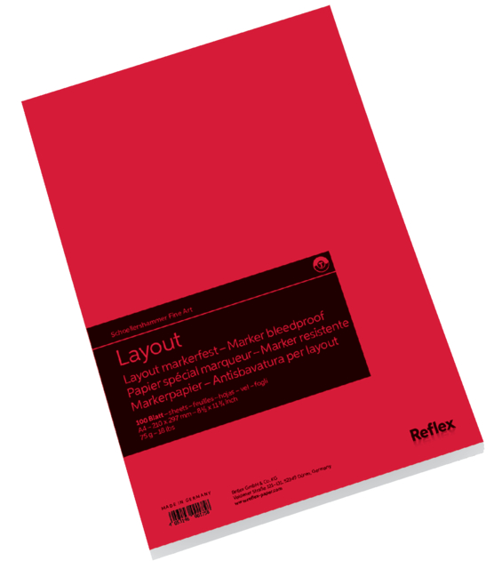 Tekenblok Sh Marker Layout A4 100vel 75gr
