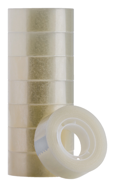 Plakband Quantore 19mmx33m transparant; 8 rol