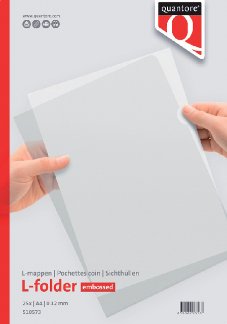 Transparant L-map Quantore A4 0.12m PP; pkj 25st