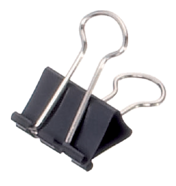 Papierklem Maul 2152590 Foldback 25mm zwart 12 st