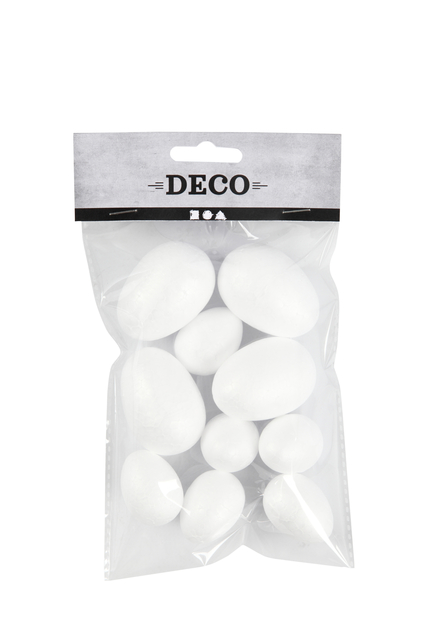 Eieren Styropor Creotime 2 Formaten Wit