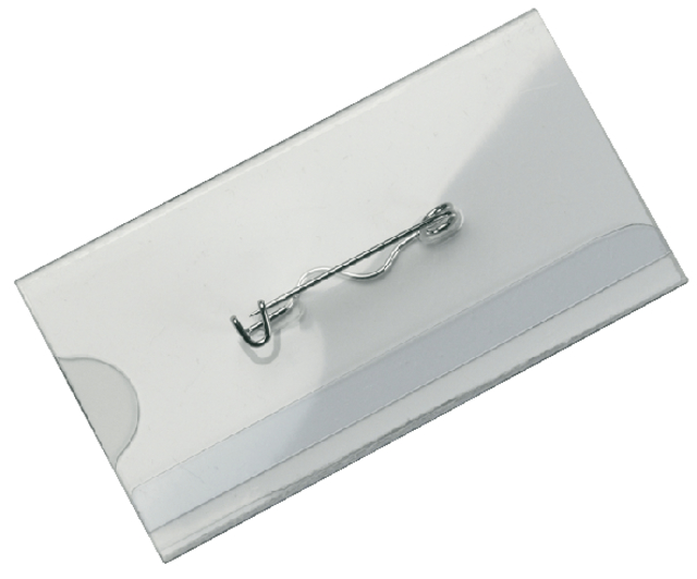 Badge Quantore 60x32mm, speld; ds 24stuks