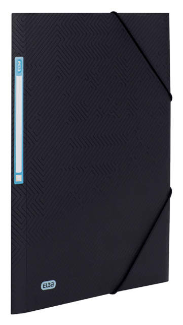 Elastomap Elba Urban A4 3 kleppen PP zwart