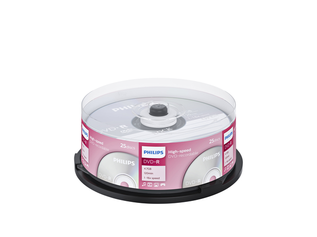 Dvd-R Philips 4.7gb 16x Sp (25)