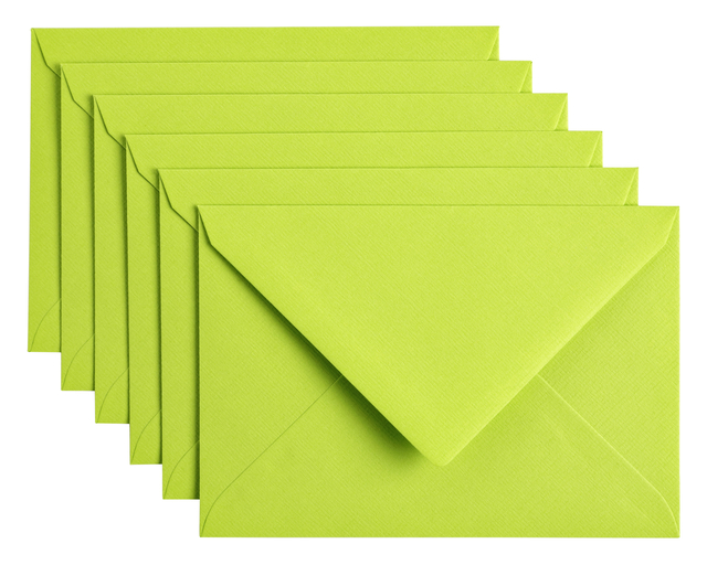 Envelop Papicolor C6 114x162mm 6st Appelgroen