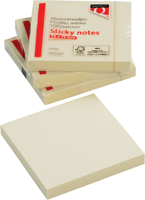 Post-it memo 654 Quantore zelfkl. 75x75mm;100 vel