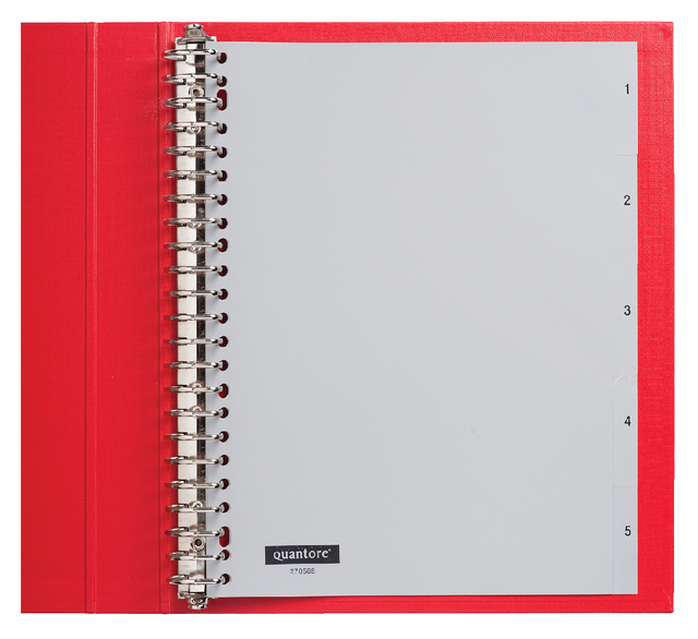 Tabbladen Quantore 23R 1/5 plastic G405CM grijs