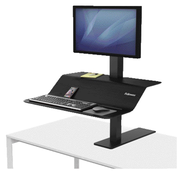 Meubel Fellowes Lotus Ve 1m Werkplek Zit-Sta Zwart