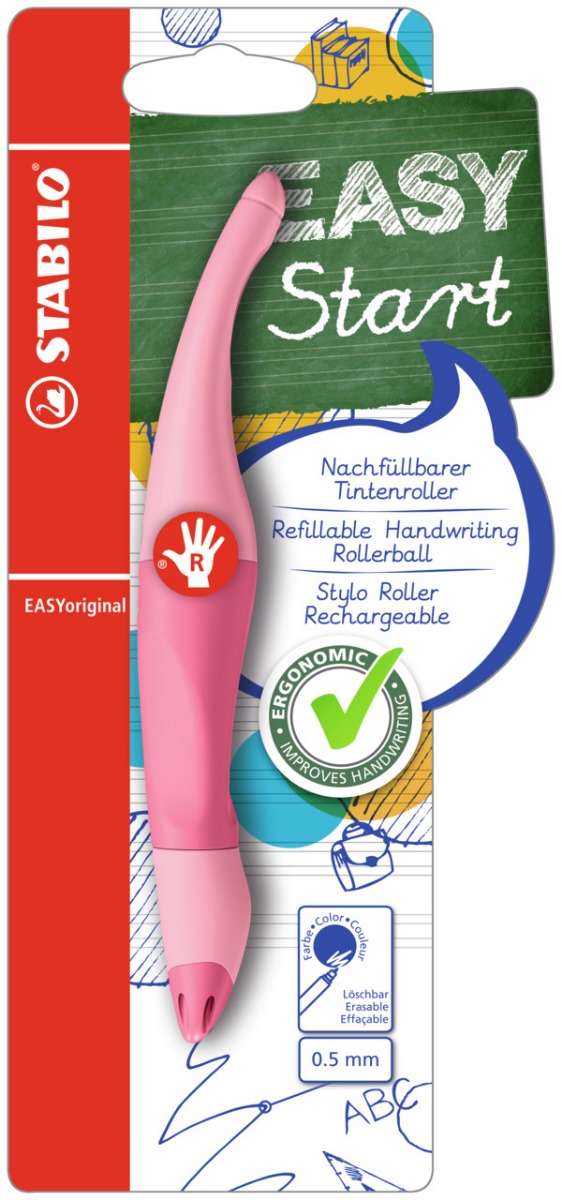 STABILO EASYoriginal - ergonomische rollerball - rechtshandig - poeder roze