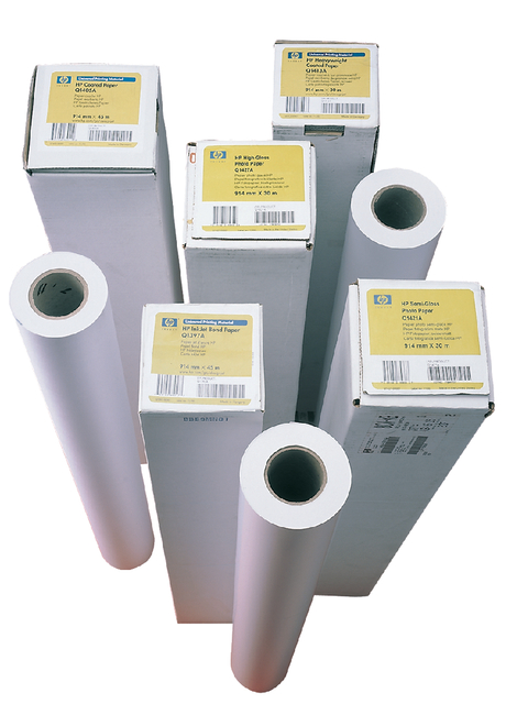 Inkjetpapier HPC6020B 98gr 36"x 45m gecoat wit