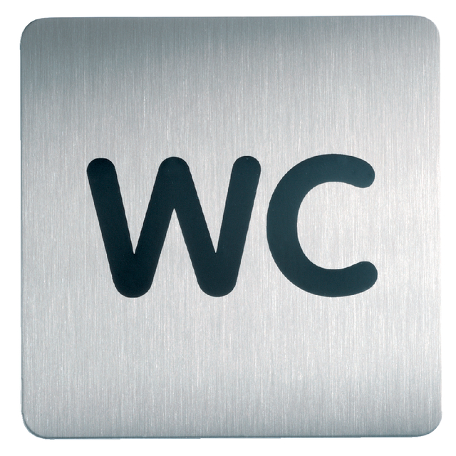 Infobord Pictogram Durable Vierkant Wc 150mm