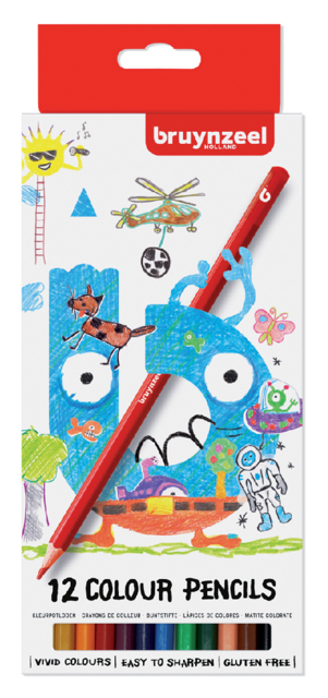 Kleurpotloden Bruynzeel Kids etui à 12