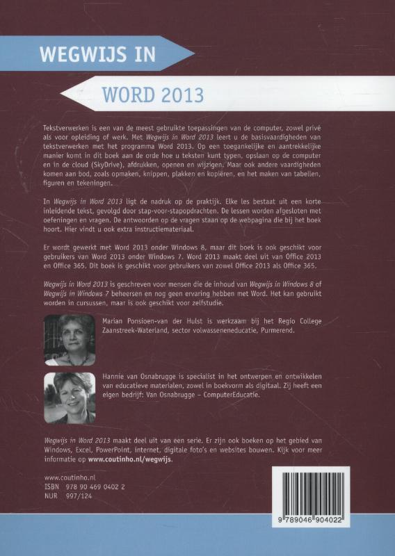 Wegwijs in word 2013