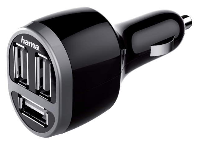 Autolader Hama 3xusb 12-24v 5.2a Zwart
