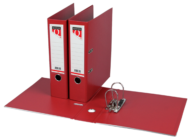 Ordner Quantore A4 80mm insteek rugetiket bordeaux