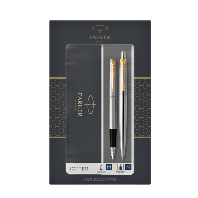 Balpen en Vulpen Parker Jotter Steel GT