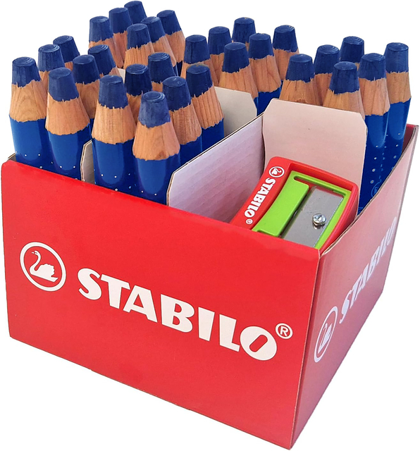 Whiteboardpotlood Stabilo Markdry 30st Blauw