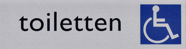 Infobord Posta Pictogram Toilet Rolstoel