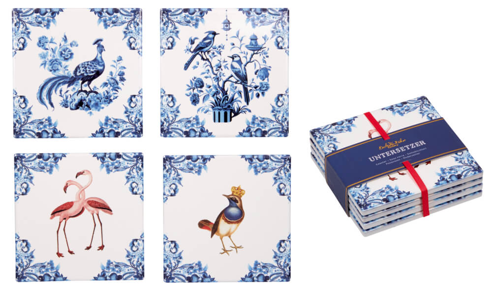 Onderzetter Tegeltjes / Delfts blauw 4 stuks