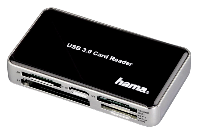 Cardreader Hama USB 3.0 All-In-One Zwart