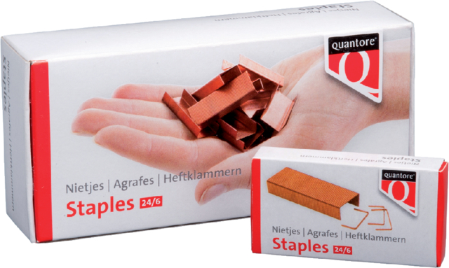 Nieten Quantore 24/6 1000 stuks koper