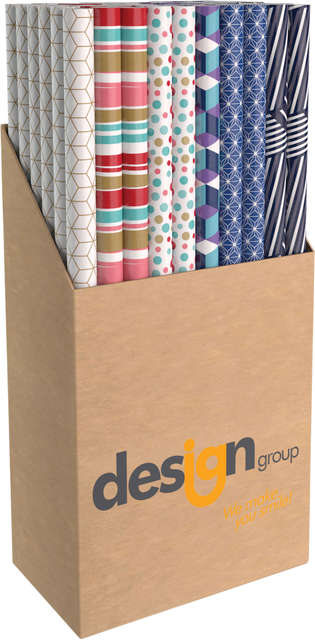 Inpakpapier Design Group Geo 200x70cm Assorti