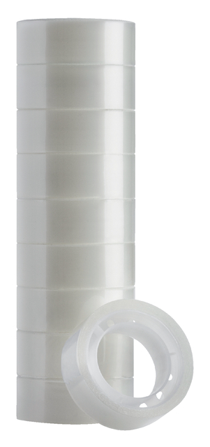 Plakband Quantore 15mmx10m transparant; 10 rol