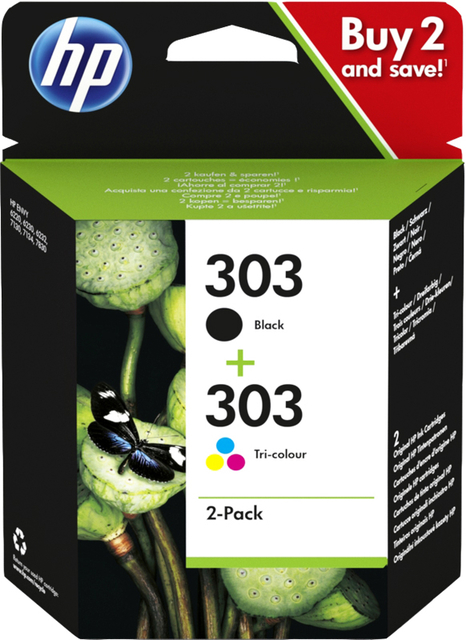 Inktcartridge HP 3YM92AE (303) zwart + kleur