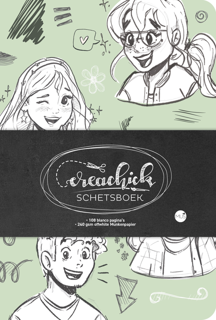 Schetsbk Creachick Sage Green 14.5x21cm 240gr