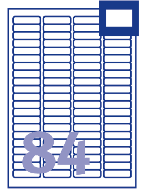 Laserprintetiket Avery 46x11.1mm; pk 25v L7656-25