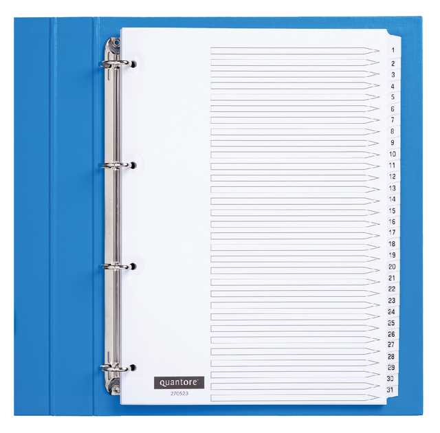 Tabbladen Quantore 4R 1/31 wit karton PK431C