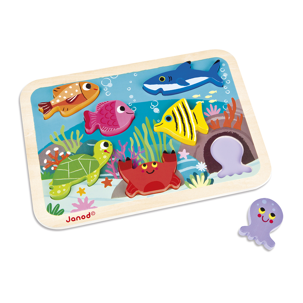 Janod Chunky Puzzel - Onderwaterwereld