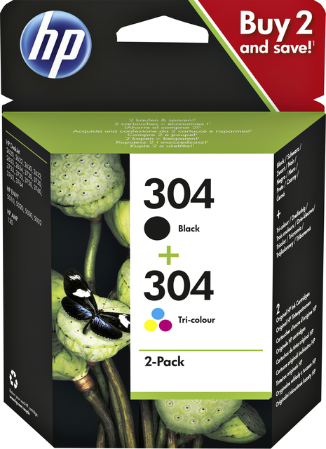 Inktcartridge HP 3JB05AE (304) zwart + kleur